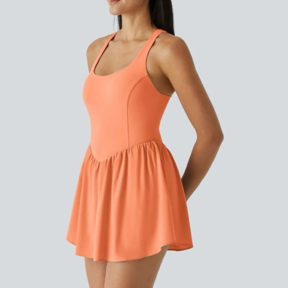 Halara Breezeful Backless Corset 2-in-1 Pocket Mini Quick Dry Flowy Active Dress - Picture 4 of 16